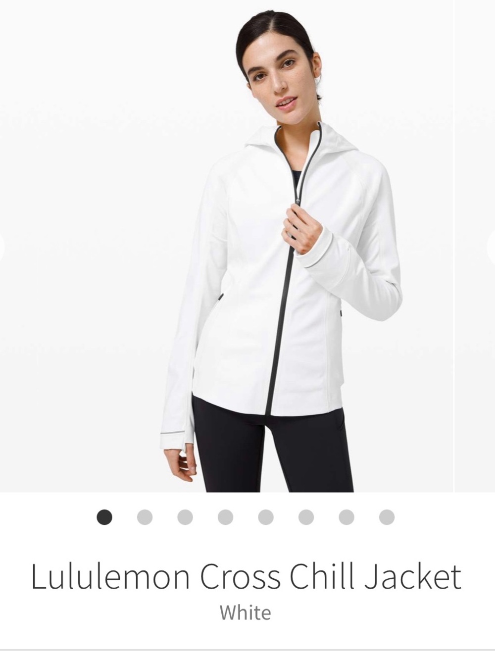 Lululemon Cross Chill Jacket. White. Size 8. EUC